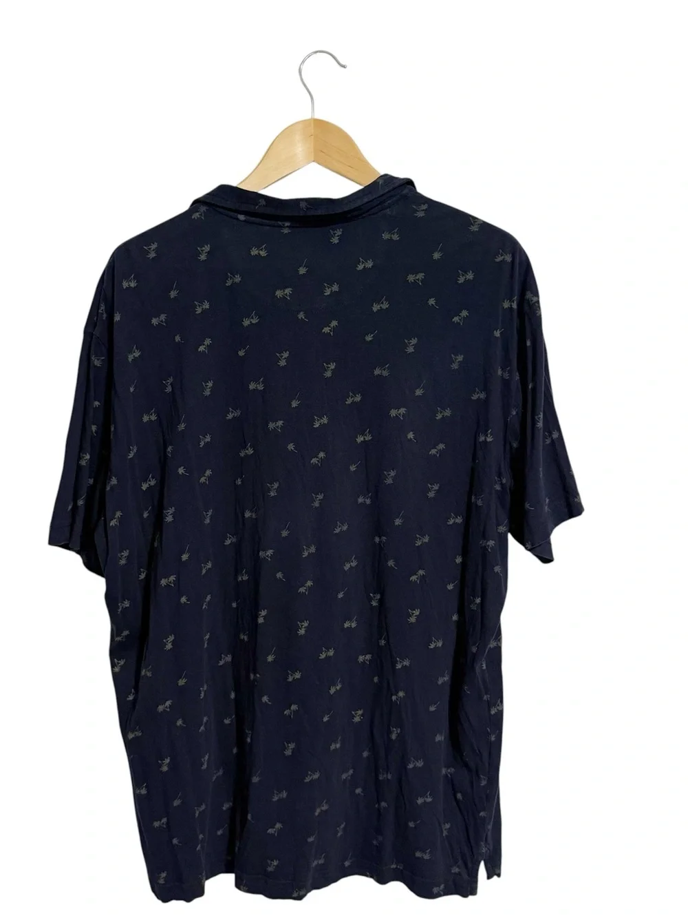 Jachs Hawaiian Tropical Palm Tree Pima Cotton Polo size XL Navy Blue